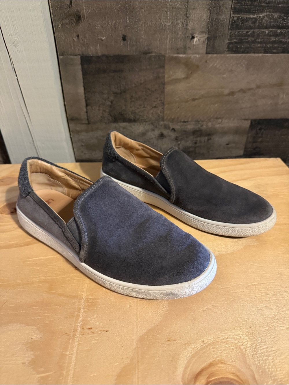 UGG Women's Slip-On Suede Loafers in Charcoal Gray